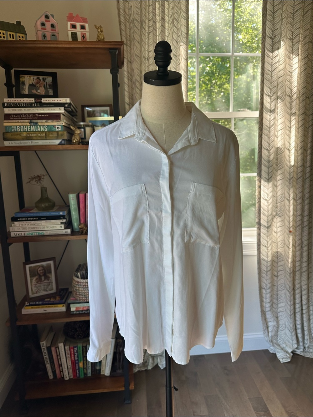 Cloth & Stone White Button-Up Shirt